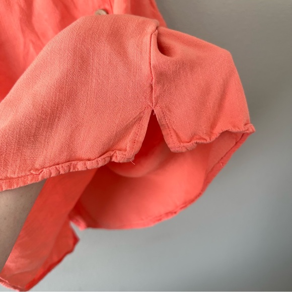 Staccato Tank Top Pink/Orange/Peach Button Detail Dressy Size Large - Picture 7 of 13